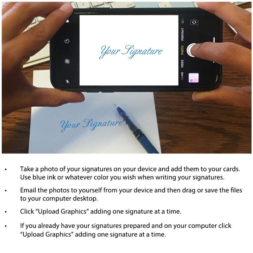 Do it Yourself Signature Page Instructions