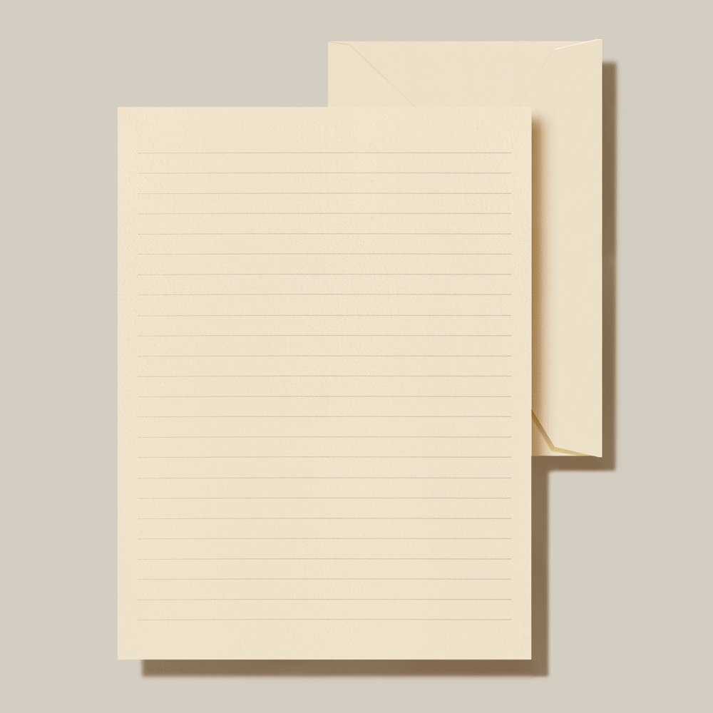 Ruled Ecru Half Sheets Crane Stationery