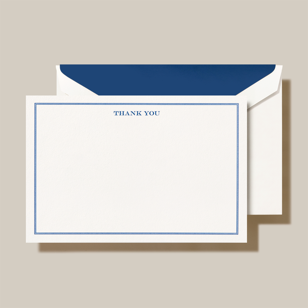 Engraved Rounded Corner Thank You Card | Crane Stationery