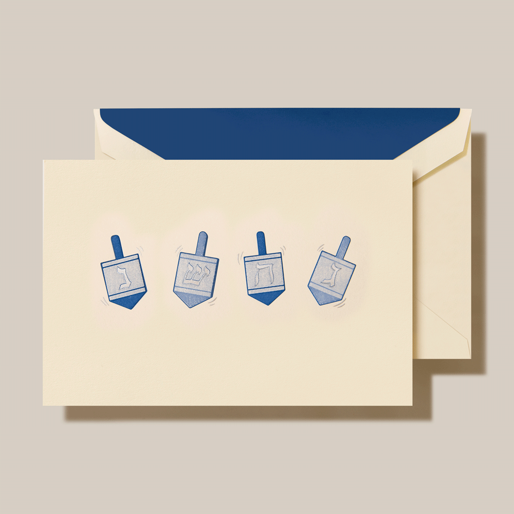 Dreidel hanukkah card
