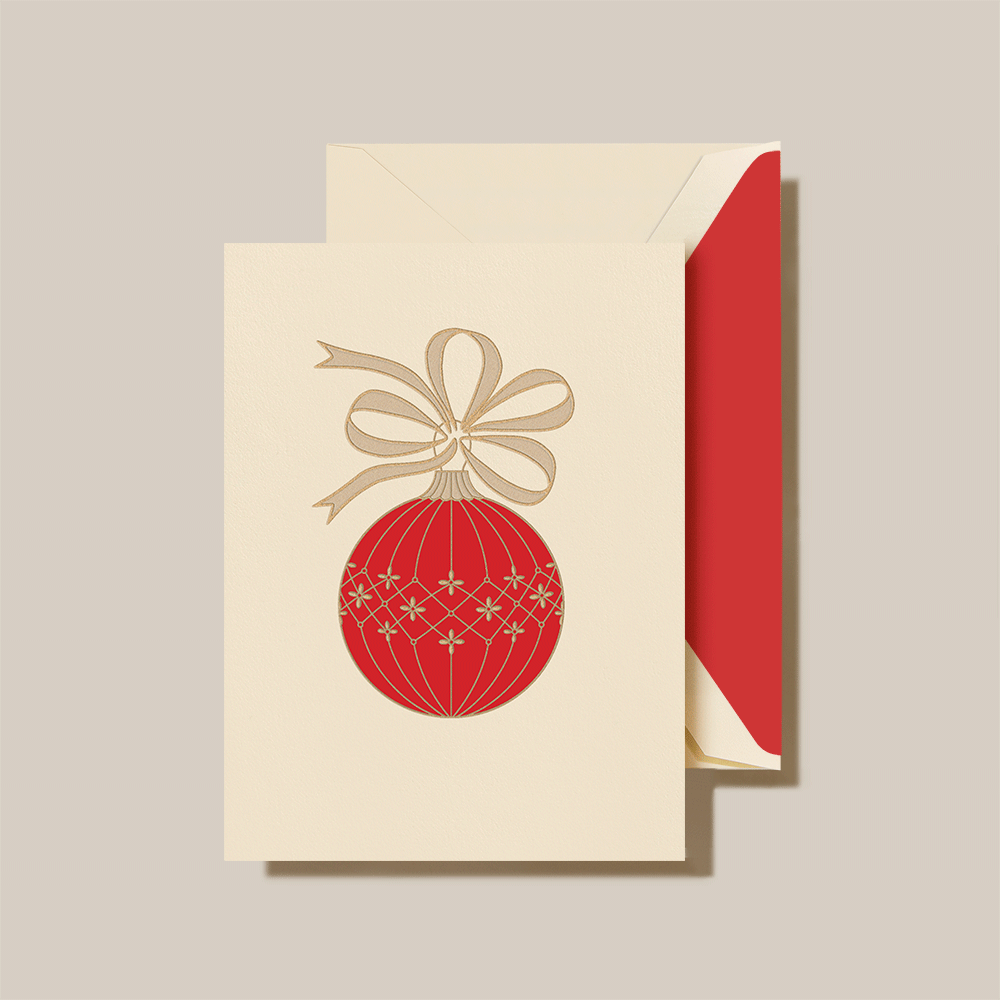 Quilted Ornament Holiday Greeting Card | Crane Stationery, image size:1000x1000