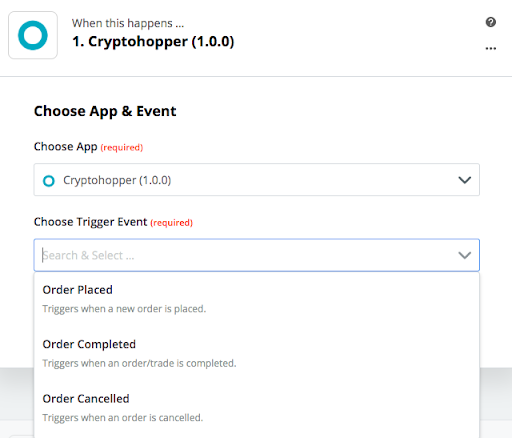 apps automated automatic crypto cryptocurrency bitcoin ethereum trading bot platform cryptohopper zapier