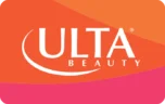 Ulta Beauty logo on an orange and pink background.