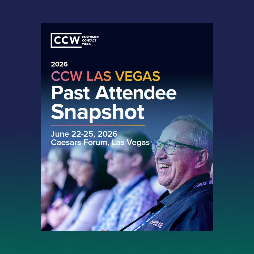 A group of people sitting and smiling at an event, with text promoting CCW Las Vegas 2026 at Caesars Forum, June 22-25.