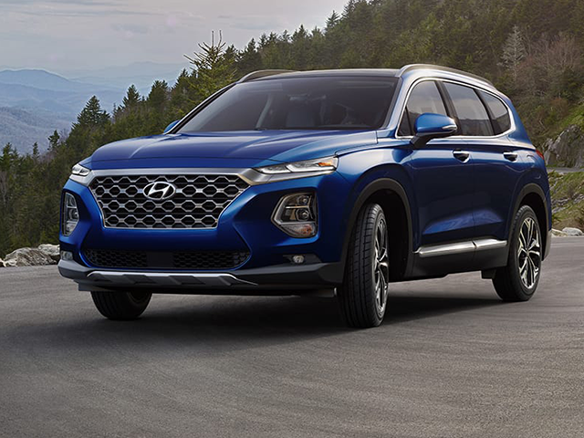 Photo view of 2020 Hyundai Santa Fe in Blue