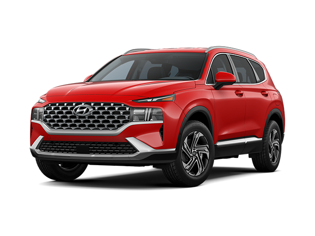 Photo view of 2021 Hyundai Santa Fe in Red