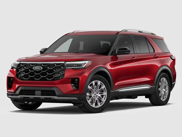 Photo view of 2026 Ford Explorer in Red