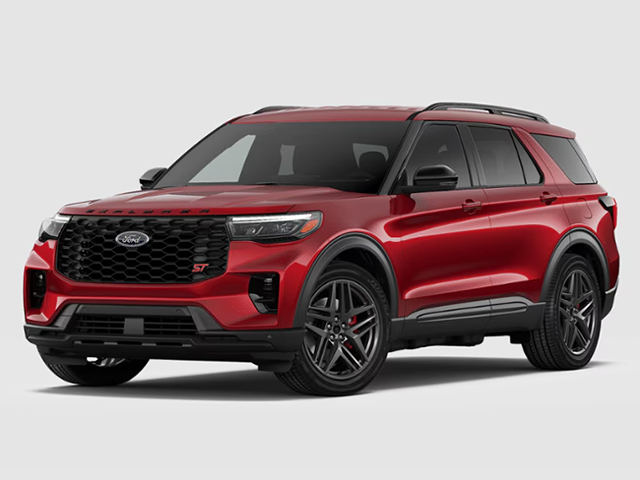 Photo view of 2026 Ford Explorer in Red