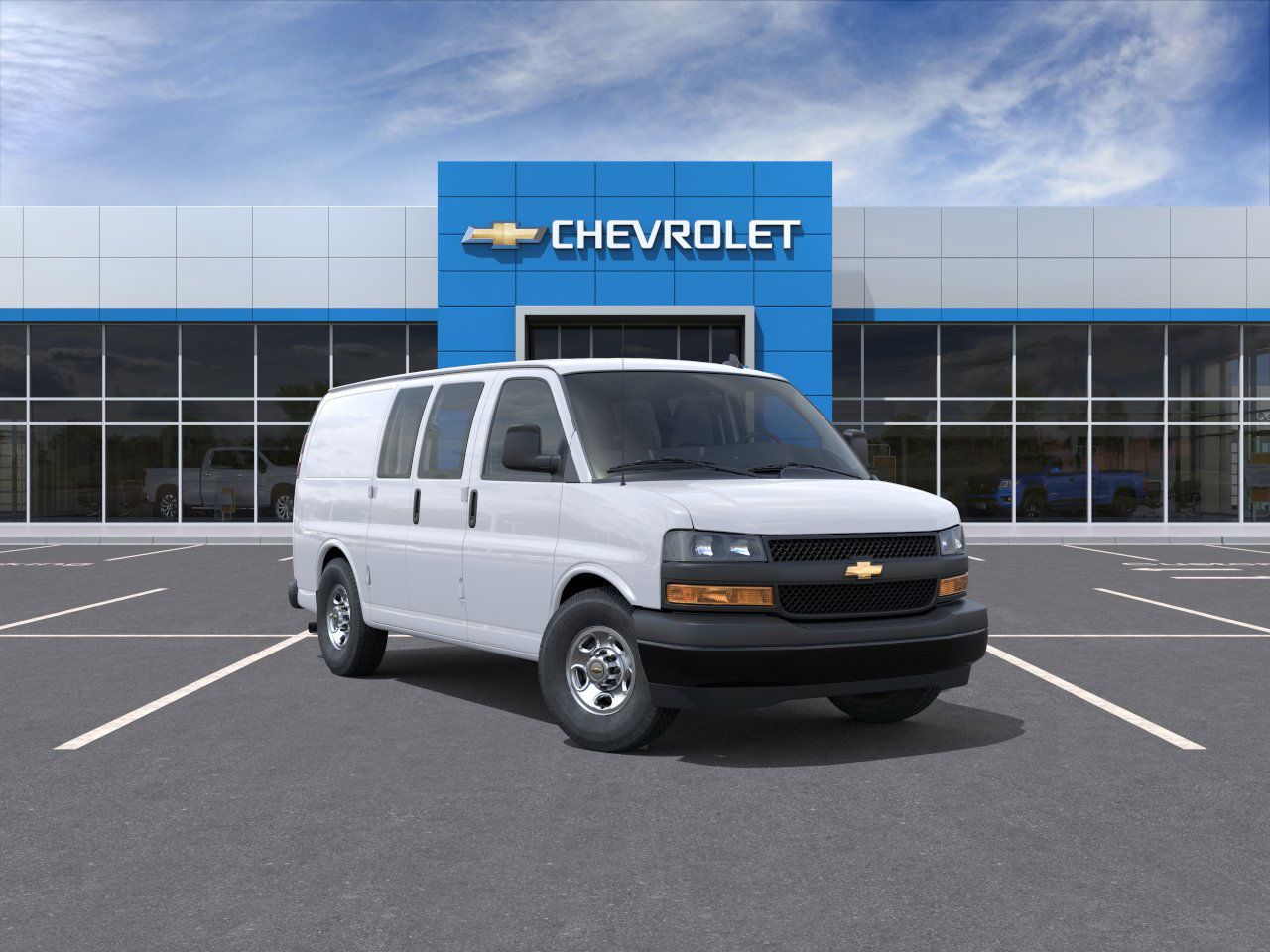 Photo view of 2025 Chevrolet Express Cargo Van in White