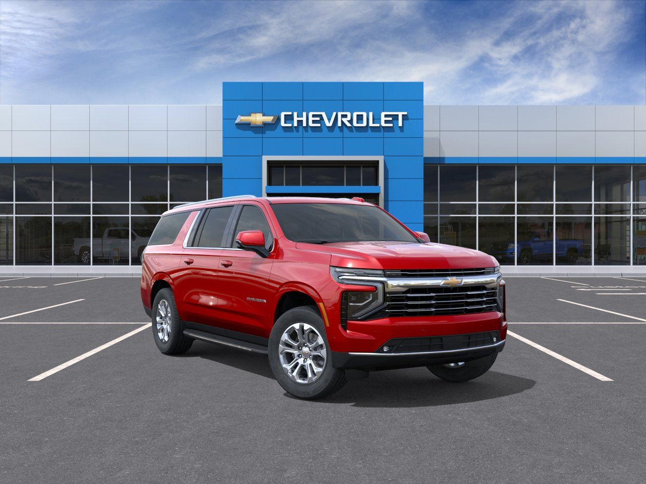 Photo view of 2026 Chevrolet Suburban in Red