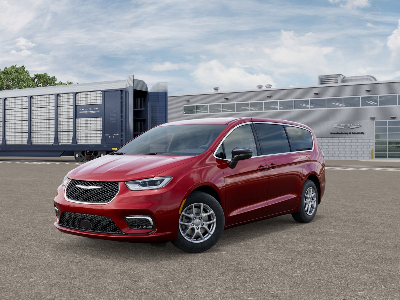 Photo view of 2026 Chrysler Pacifica in Red