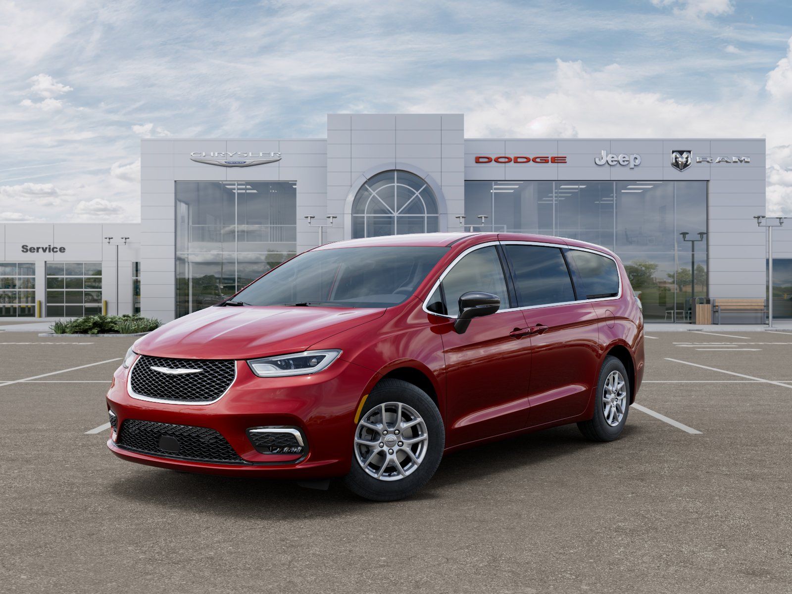 Photo view of 2026 Chrysler Pacifica in Red