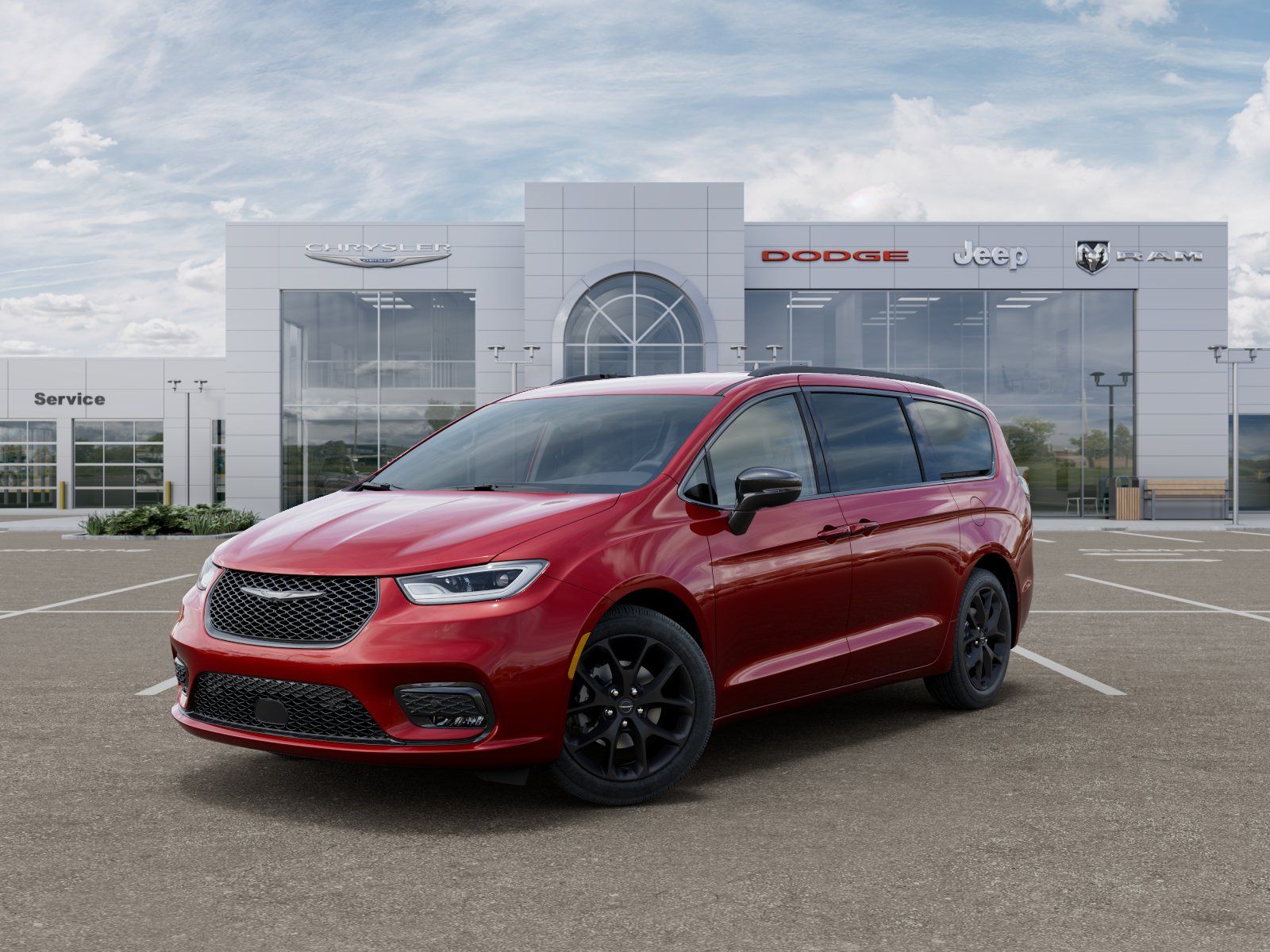 Photo view of 2026 Chrysler Pacifica in Red