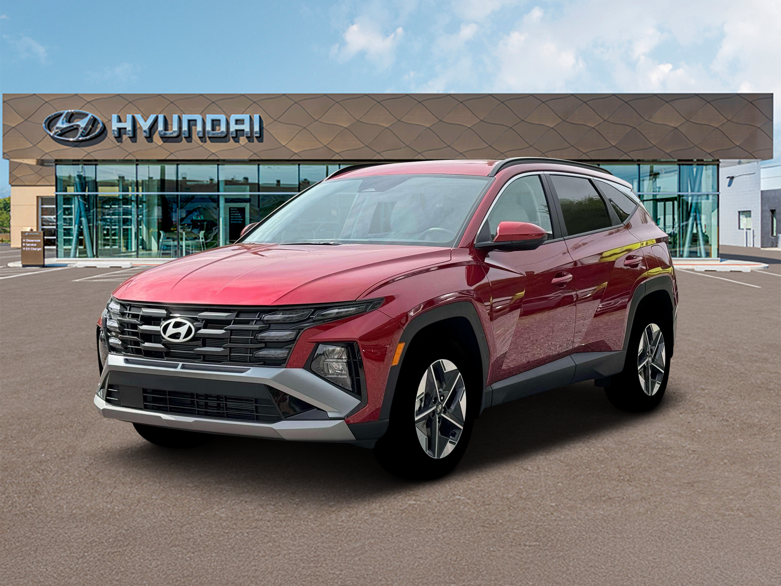 Photo view of 2026 Hyundai Tucson in Red