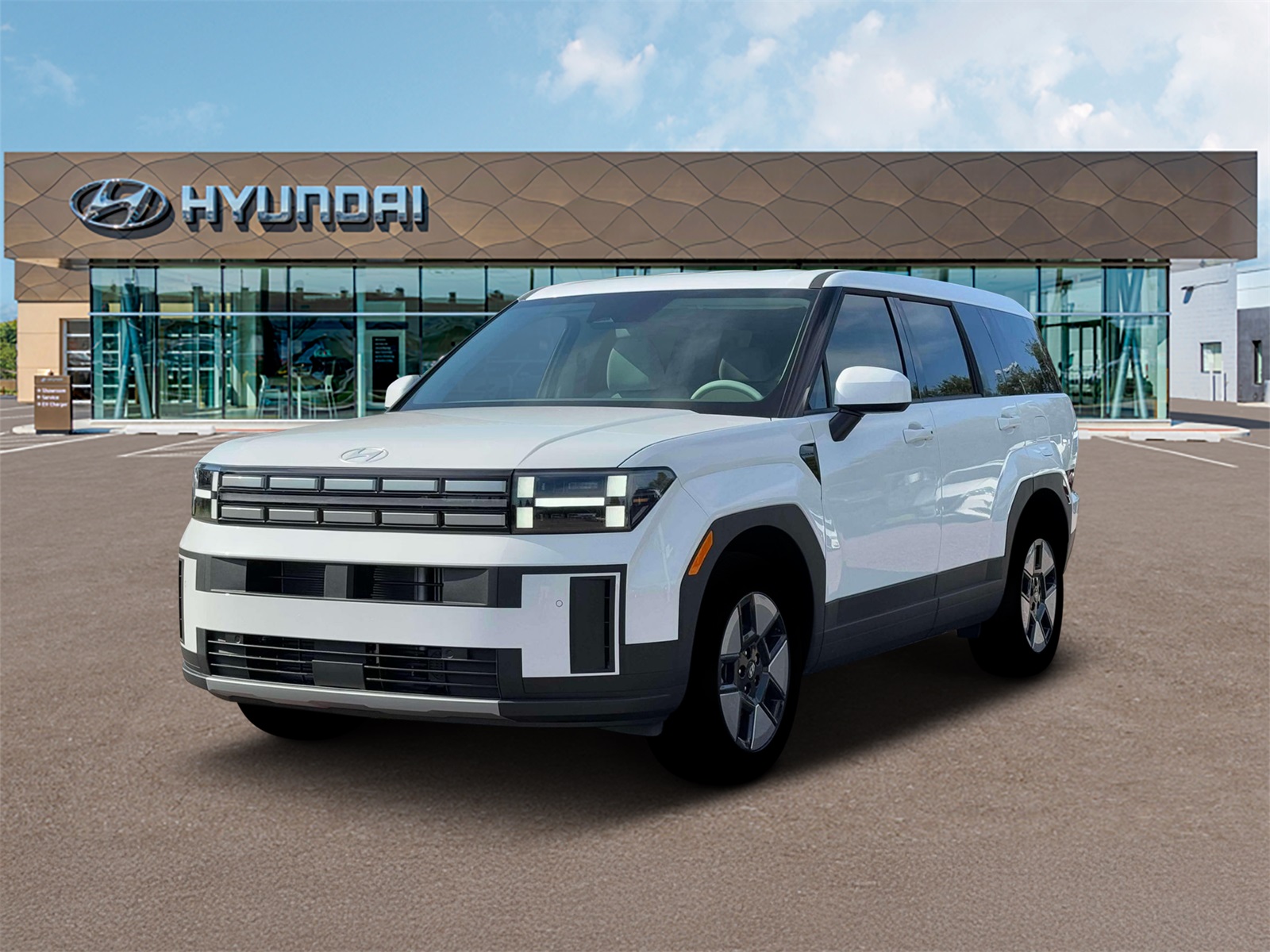 Photo view of 2026 Hyundai Santa Fe Hybrid in White