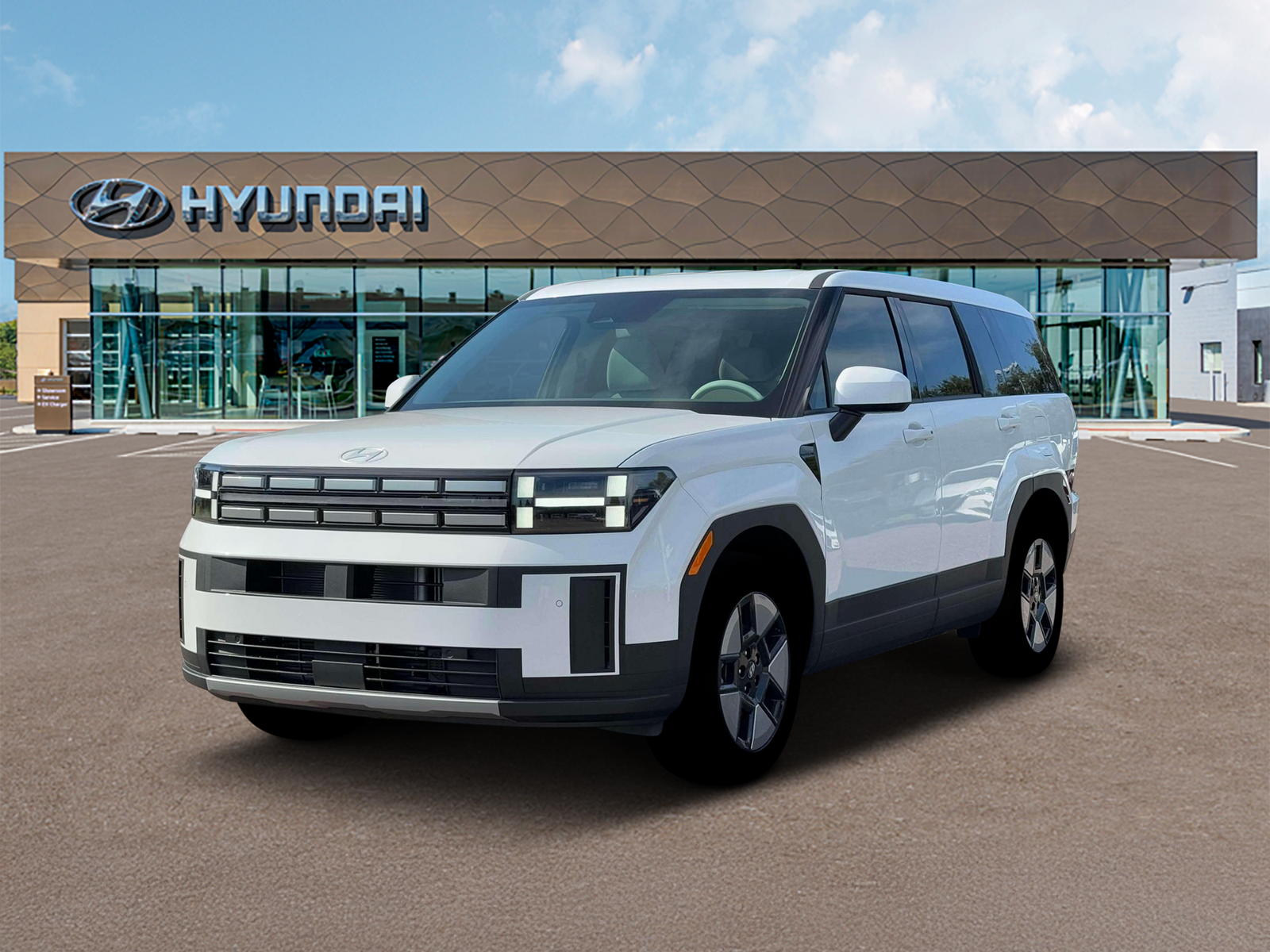 Photo view of 2026 Hyundai Santa Fe Hybrid in White