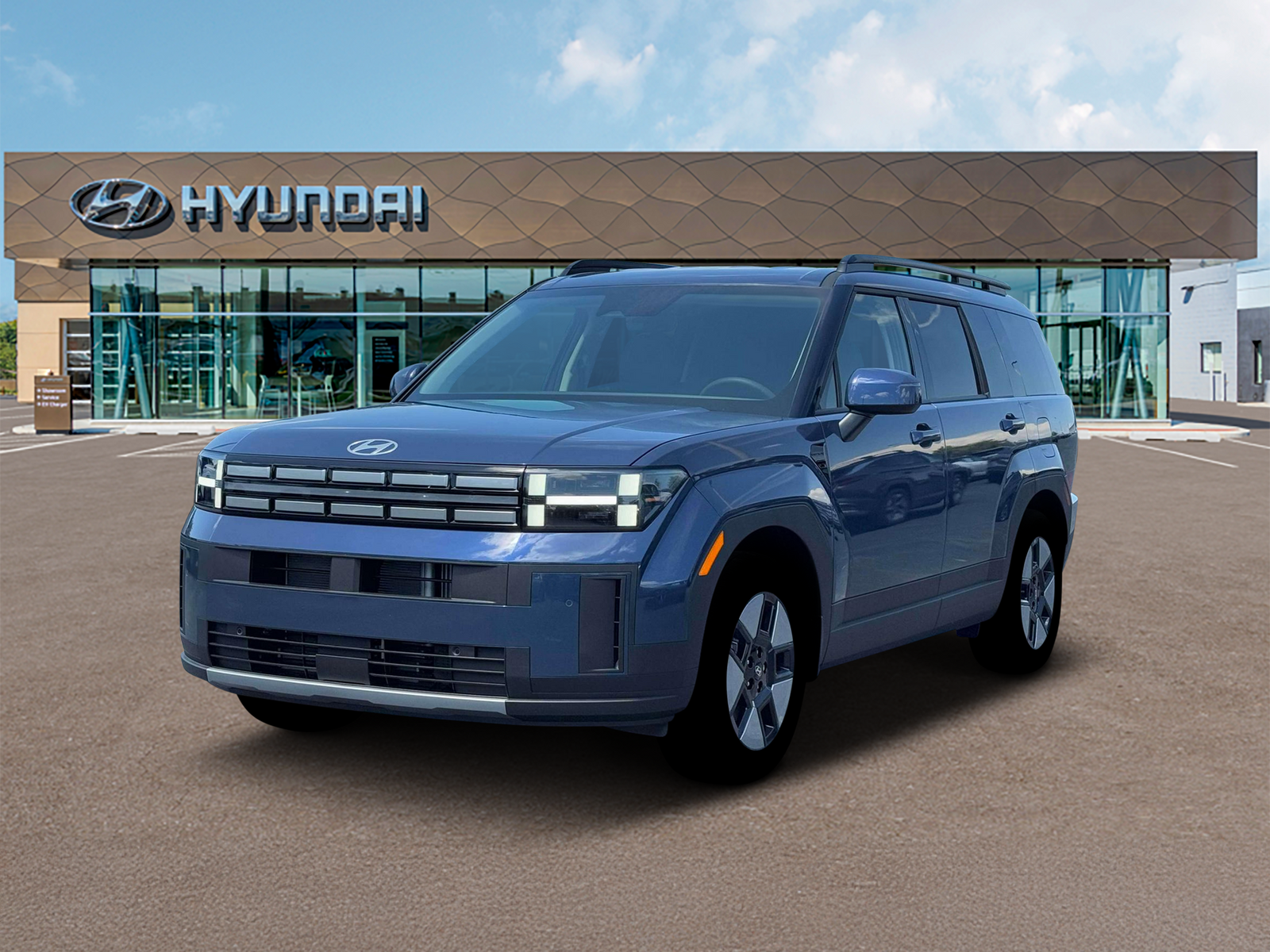 Photo view of 2026 Hyundai Santa Fe Hybrid in Blue