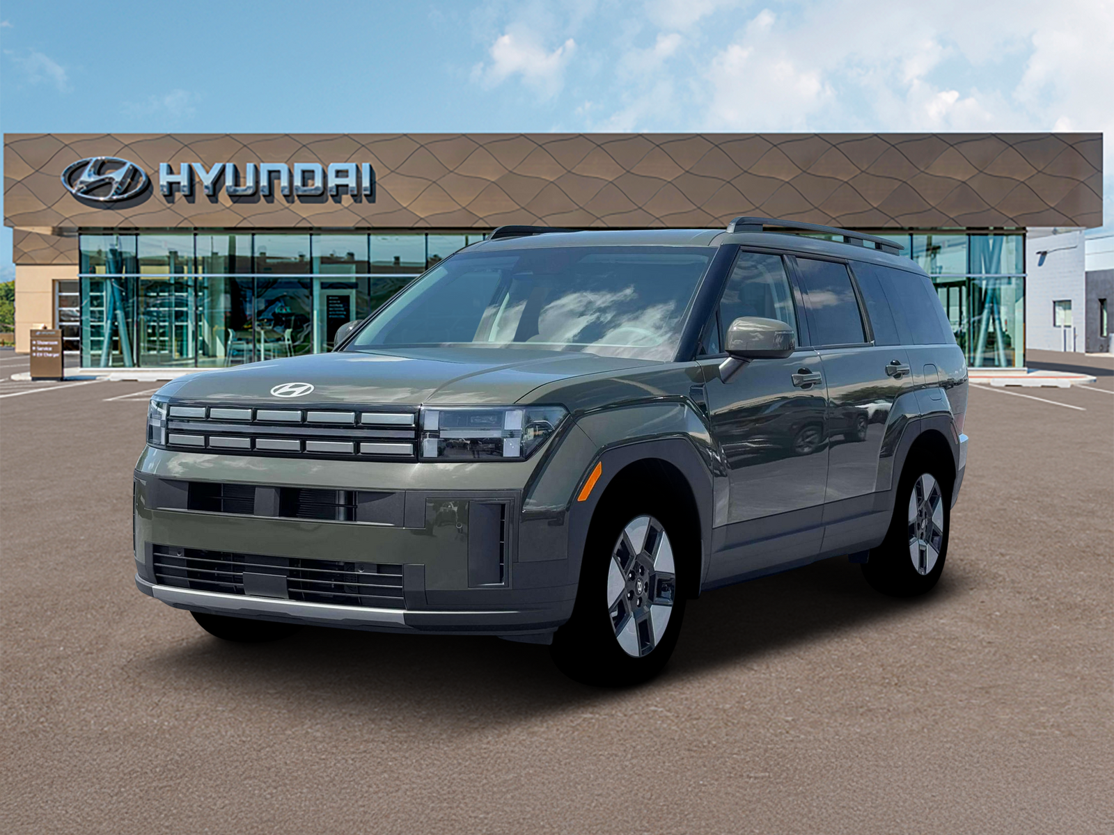 Photo view of 2026 Hyundai Santa Fe Hybrid in Green