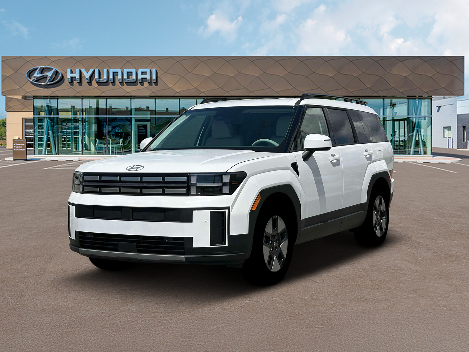 Photo view of 2026 Hyundai Santa Fe Hybrid in White