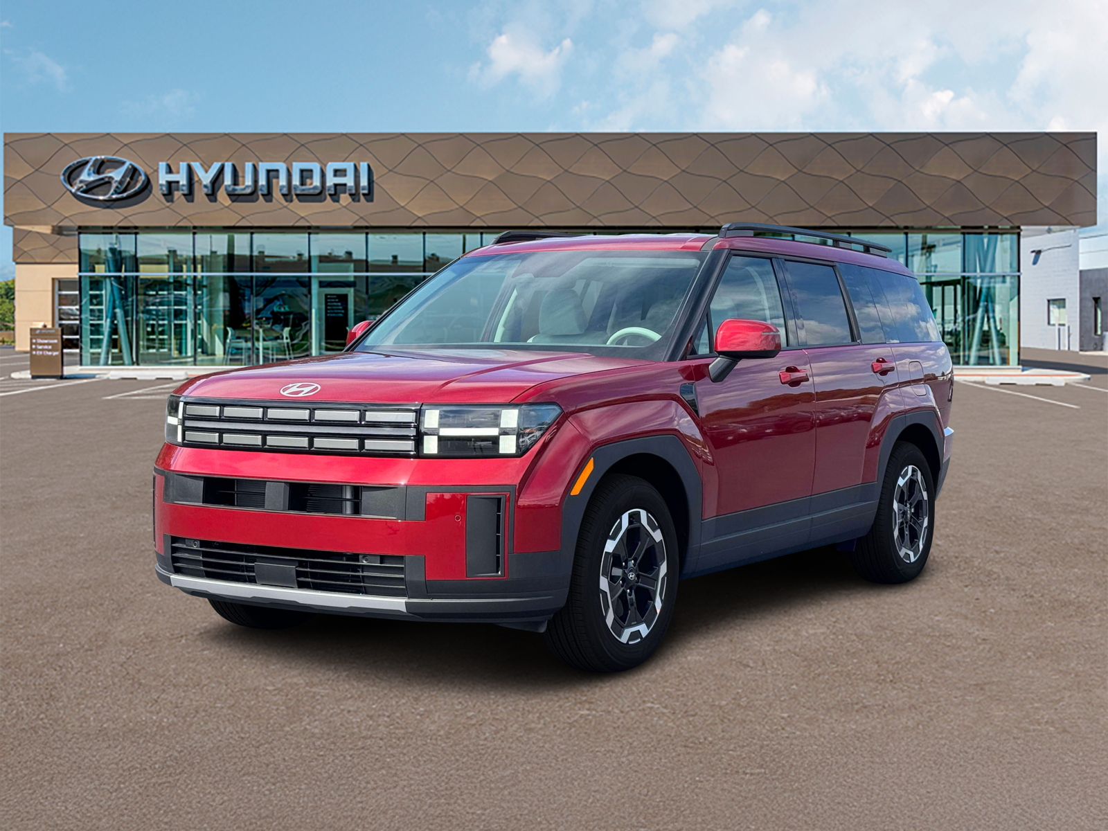 Photo view of 2027 Hyundai Santa Fe in Red