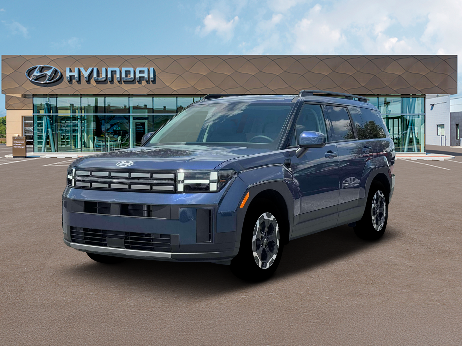 Photo view of 2026 Hyundai Santa Fe in Blue