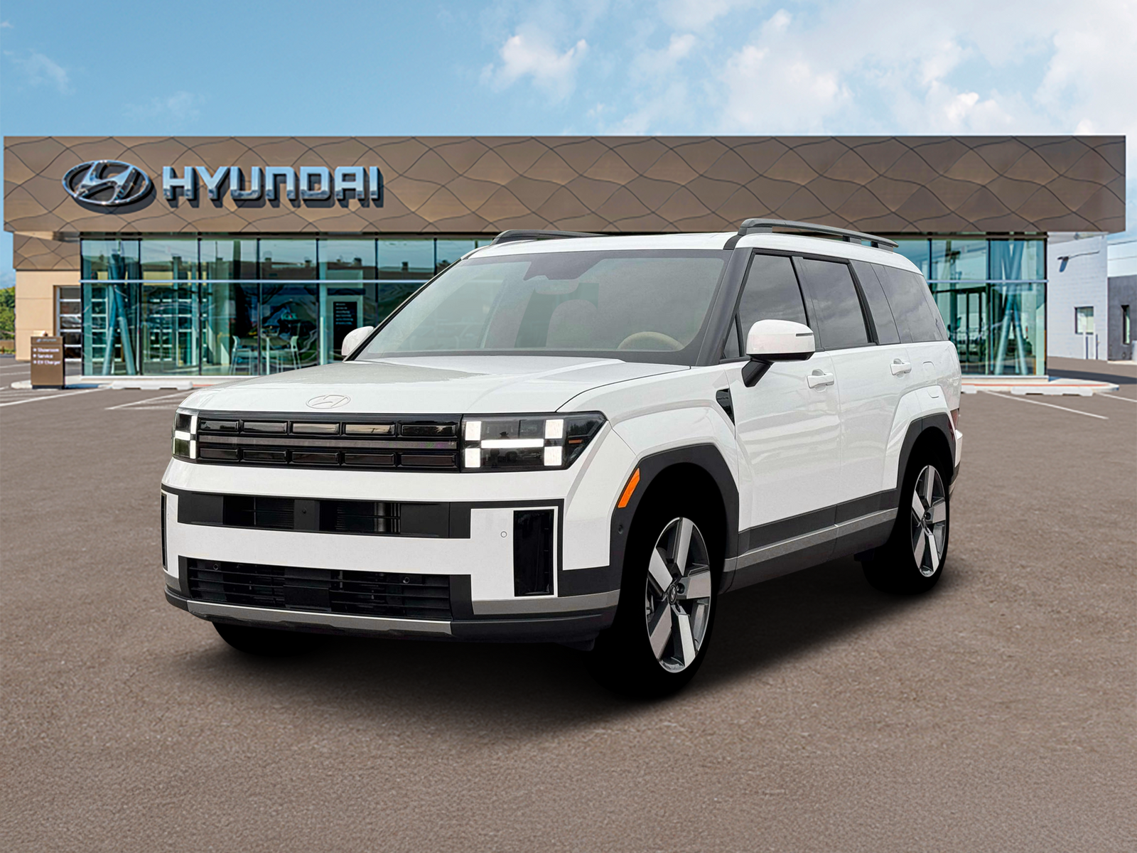 Photo view of 2026 Hyundai Santa Fe Hybrid in White