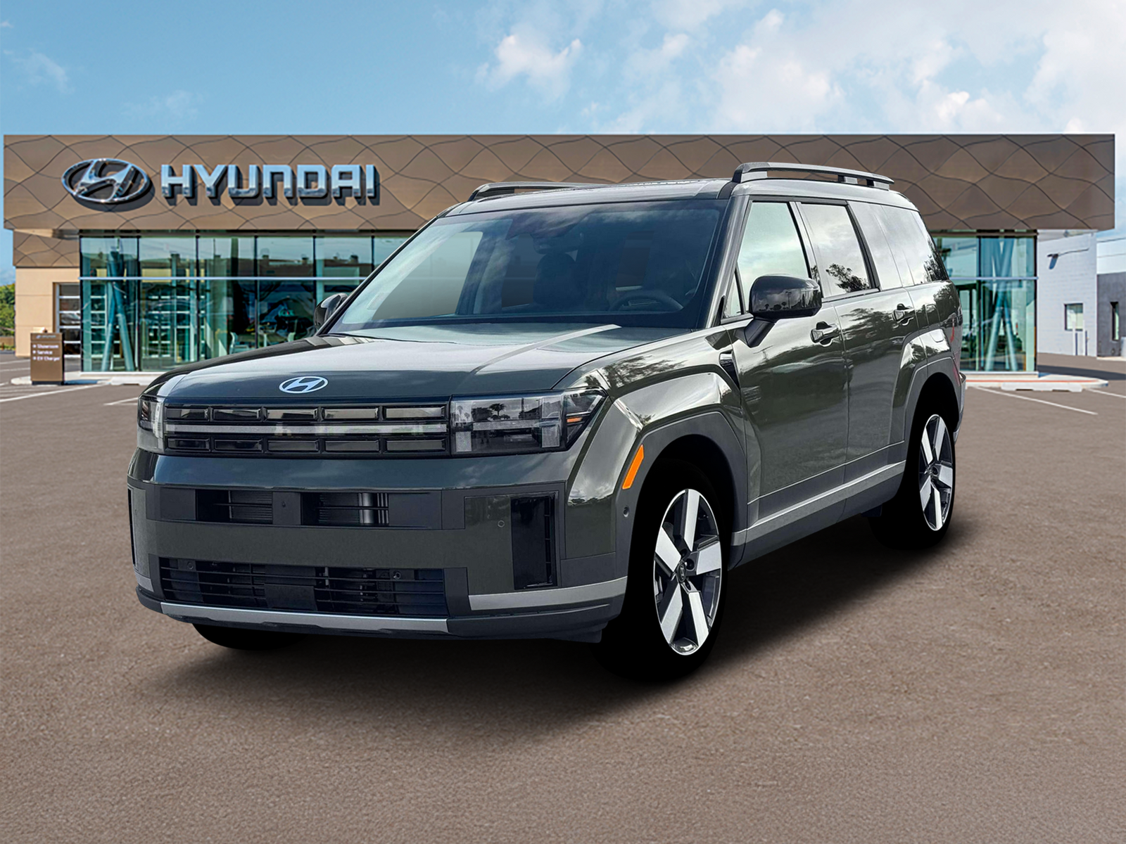 Photo view of 2026 Hyundai Santa Fe Hybrid in Green