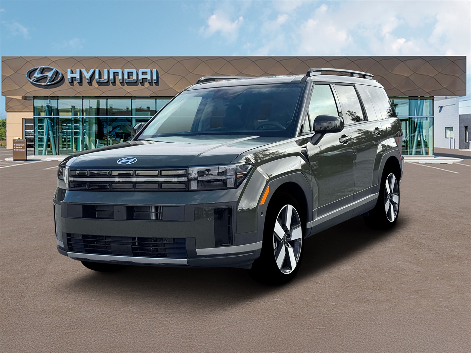 Photo view of 2026 Hyundai Santa Fe Hybrid in Green