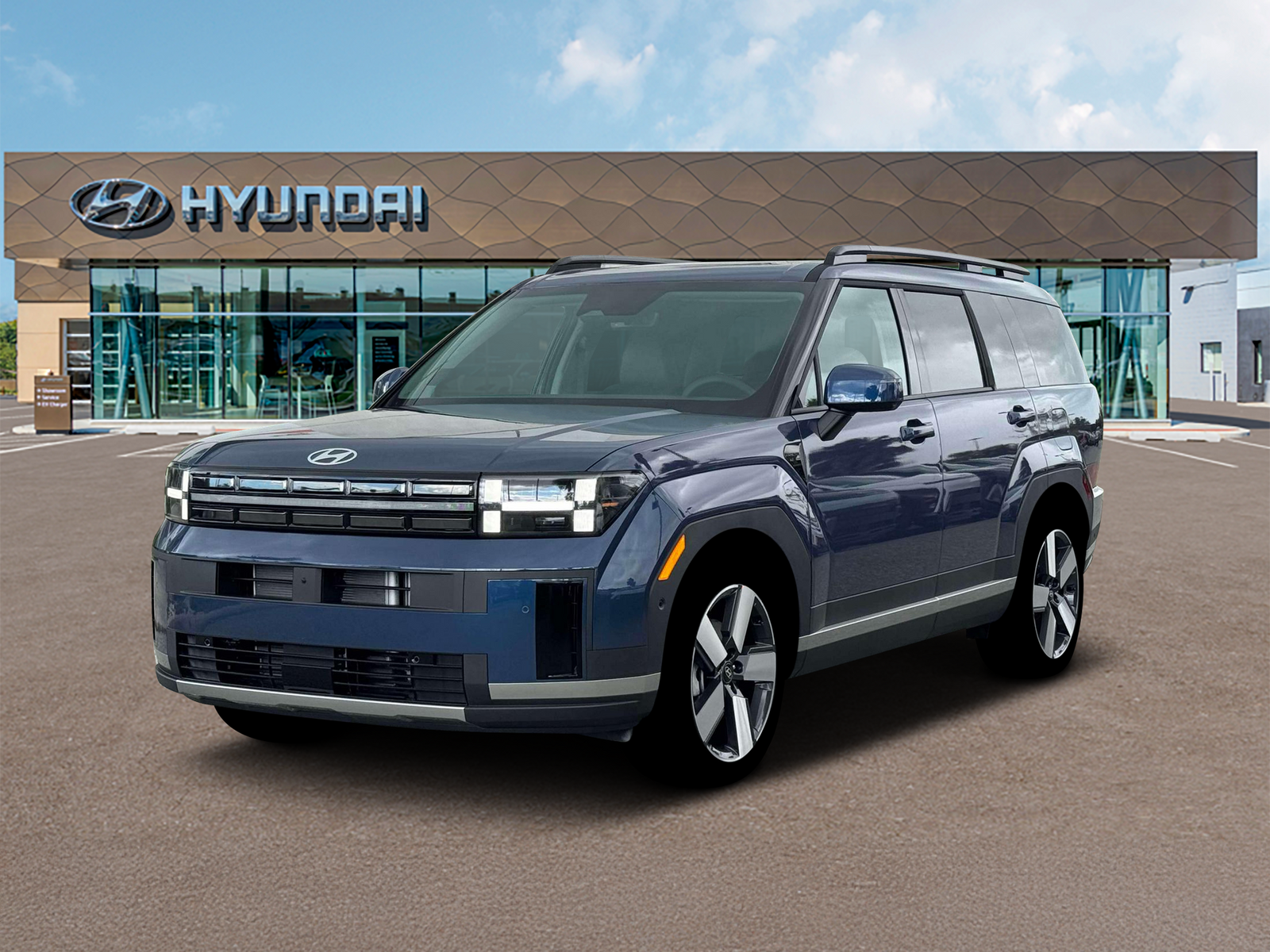 Photo view of 2026 Hyundai Santa Fe in Blue