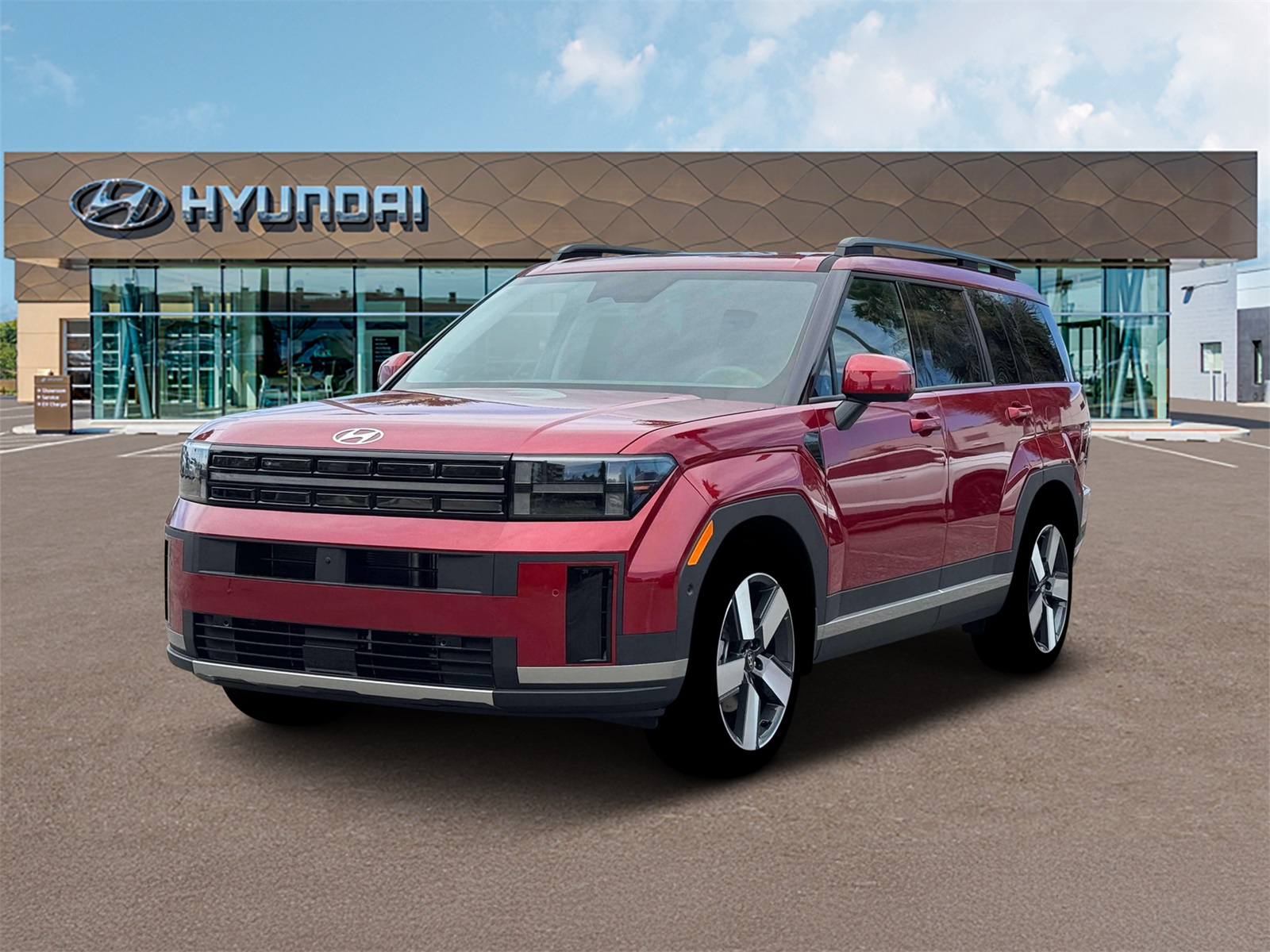 Photo view of 2026 Hyundai Santa Fe in Red