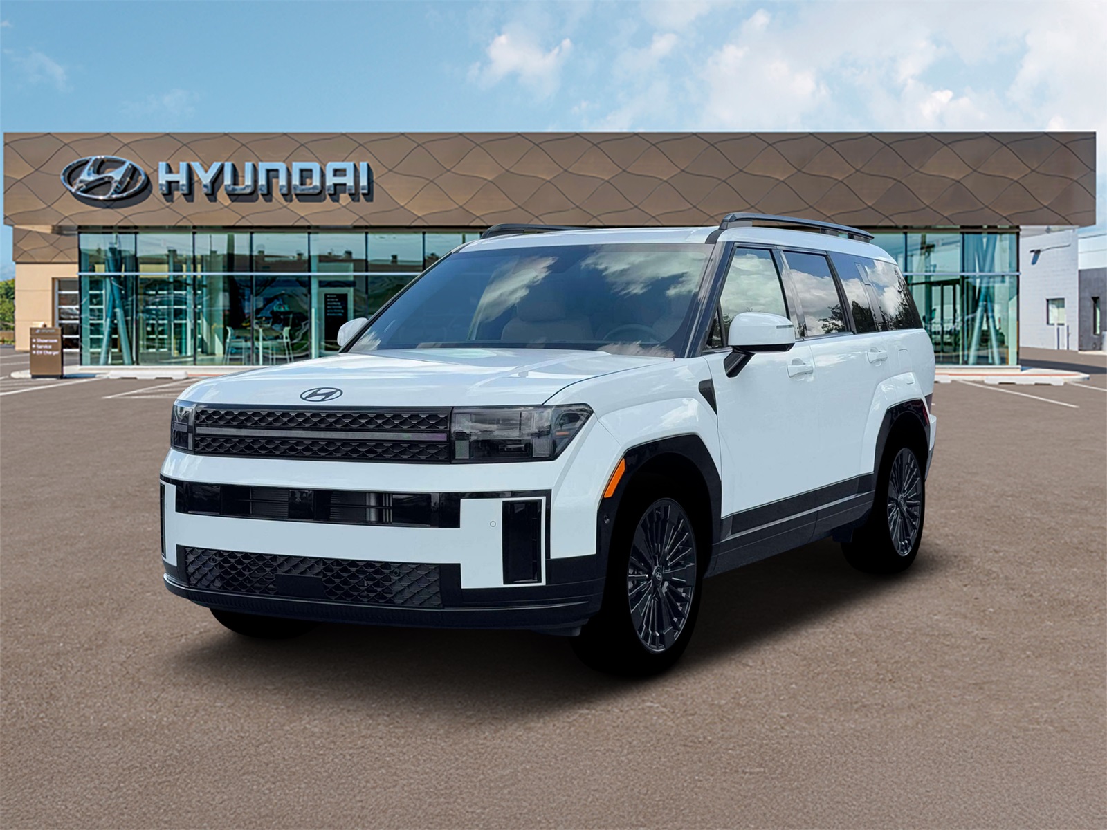 Photo view of 2026 Hyundai Santa Fe Hybrid in White