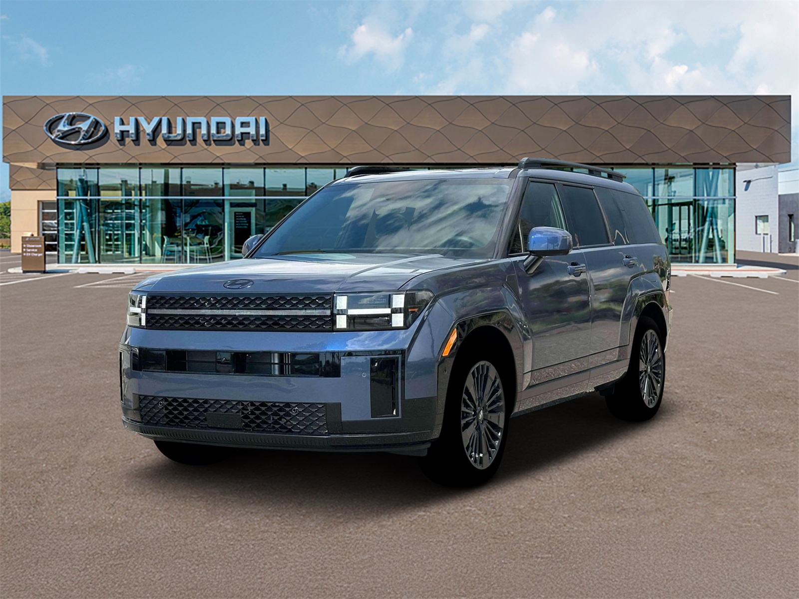 Photo view of 2026 Hyundai Santa Fe Hybrid in Blue