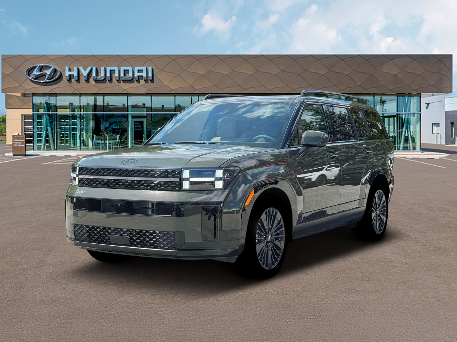 Photo view of 2026 Hyundai Santa Fe Hybrid in Green