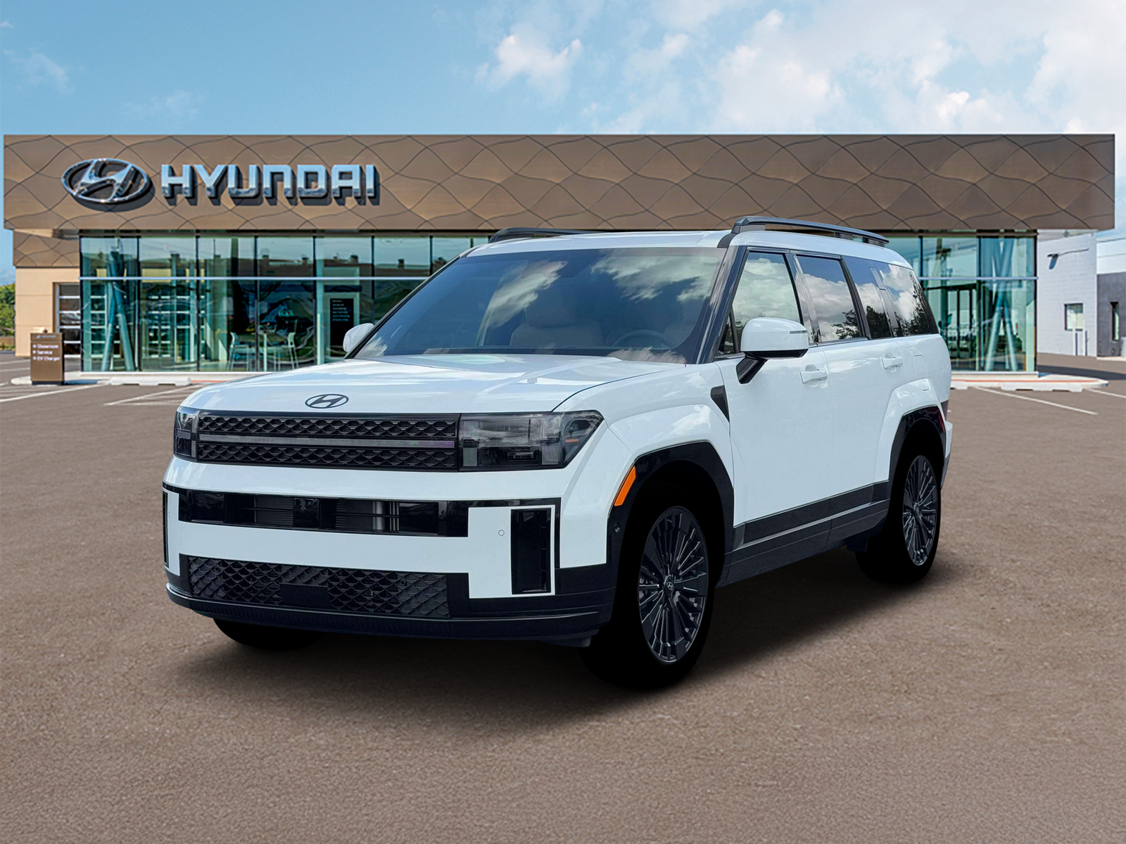 Photo view of 2026 Hyundai Santa Fe Hybrid in White