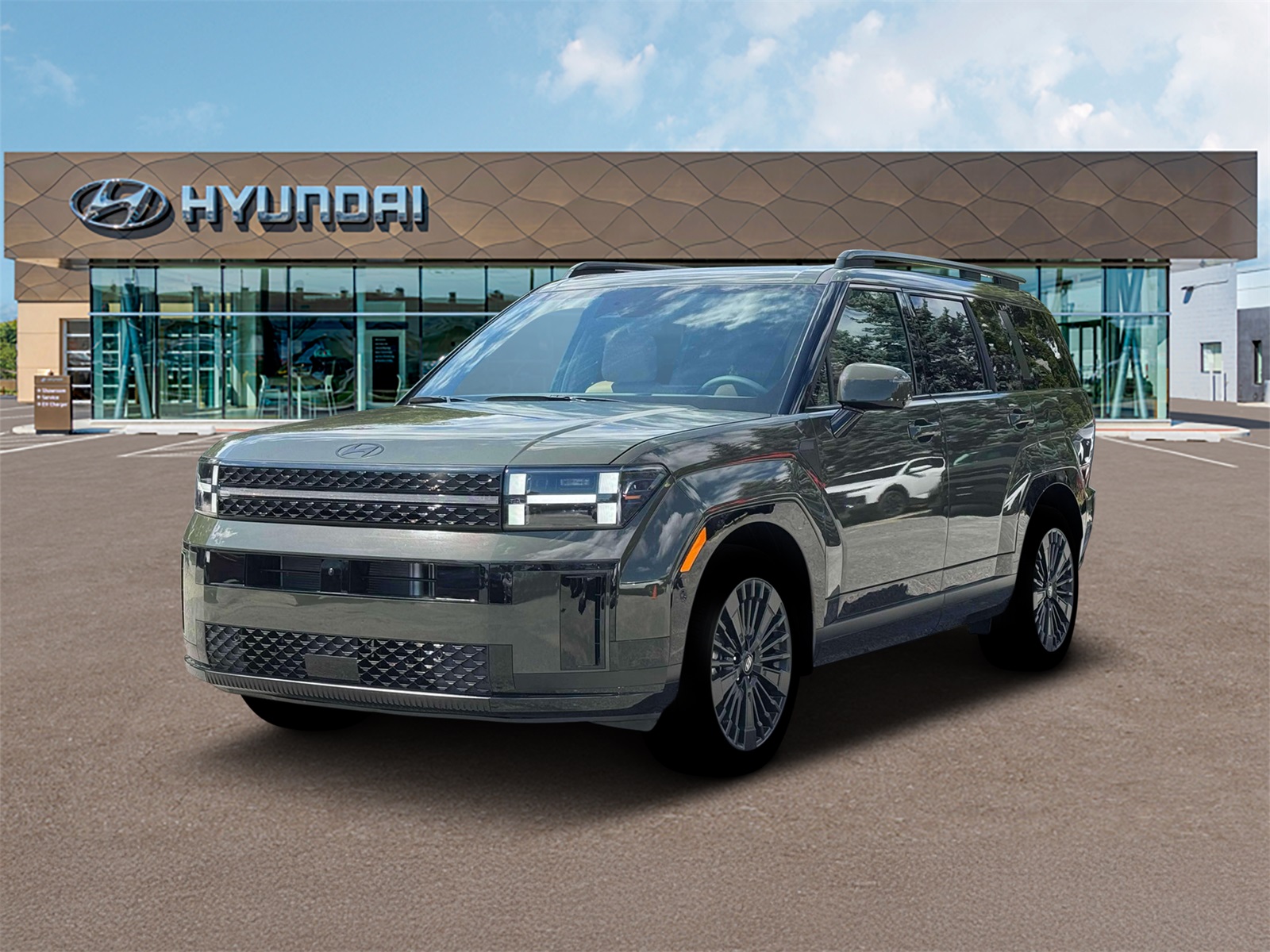 Photo view of 2026 Hyundai Santa Fe Hybrid in Green