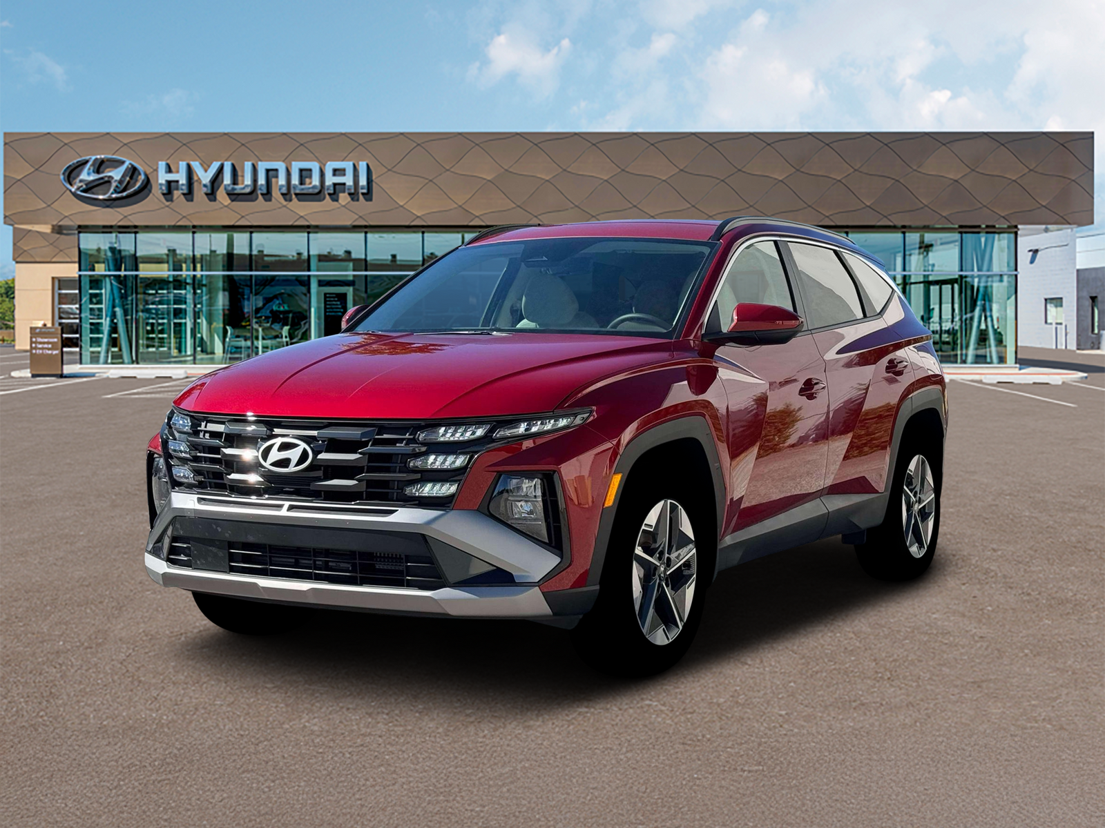 Photo view of 2026 Hyundai Tucson Hybrid in Red