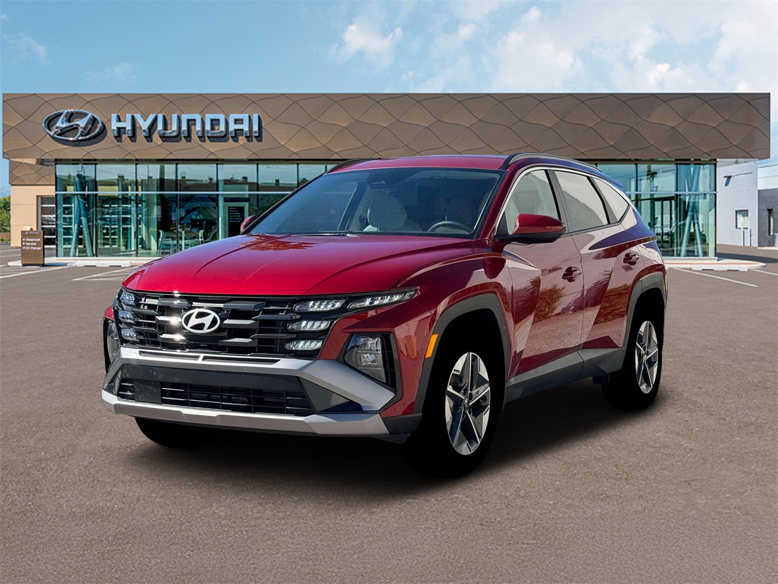 Photo view of 2026 Hyundai Tucson Hybrid in Red
