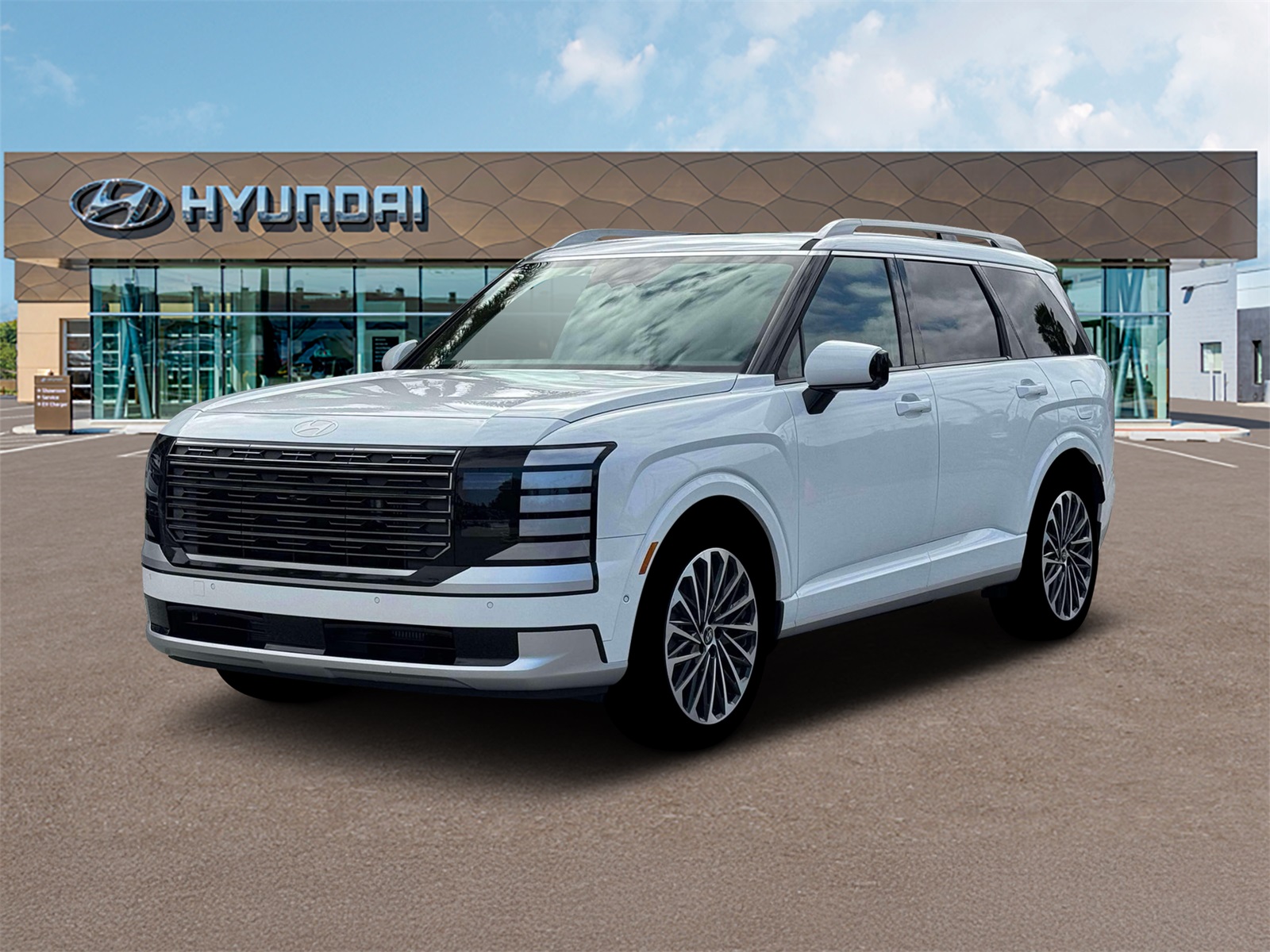 Photo view of 2026 Hyundai Palisade Hybrid in White