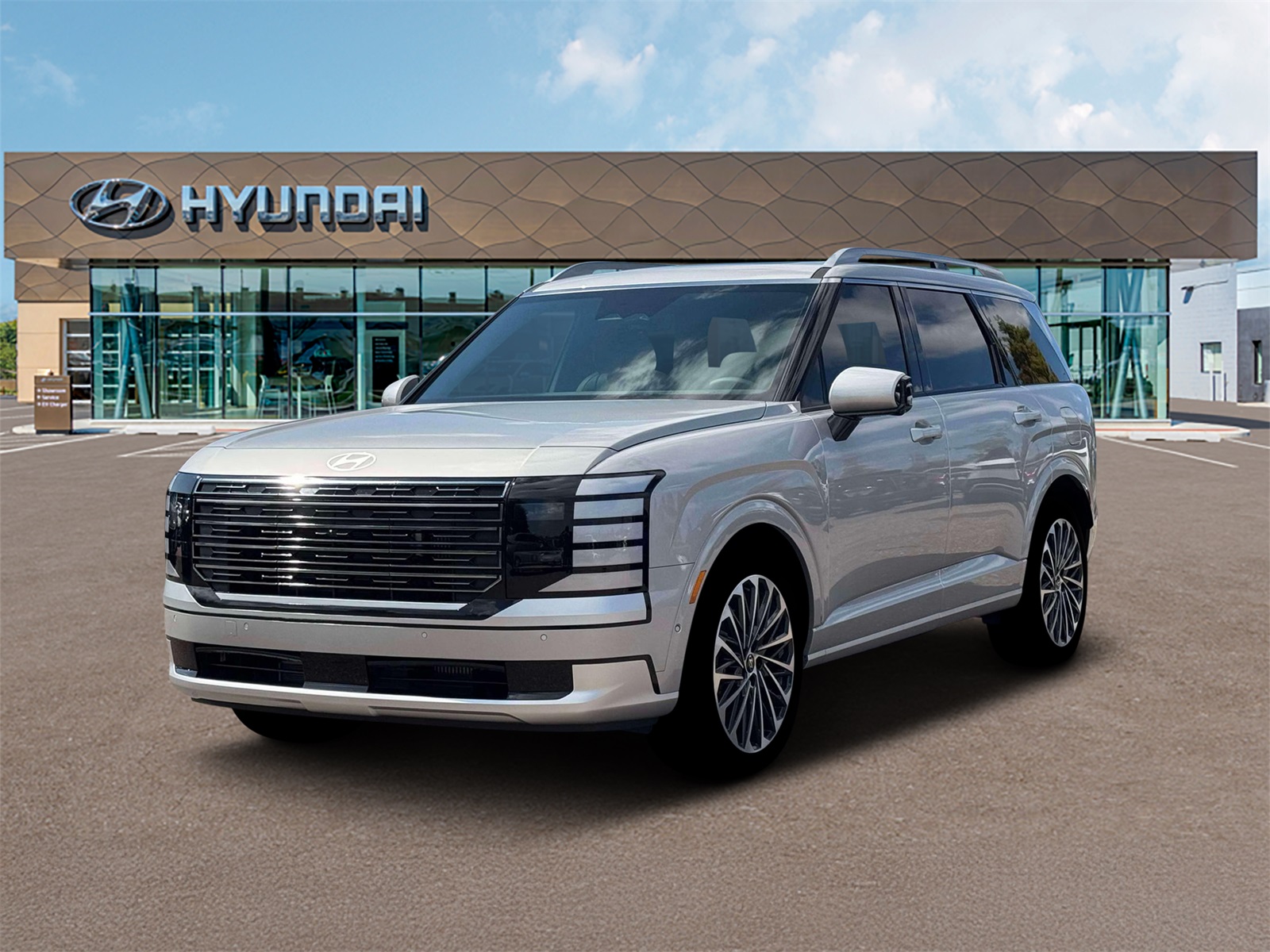 Photo view of 2026 Hyundai Palisade Hybrid in Silver