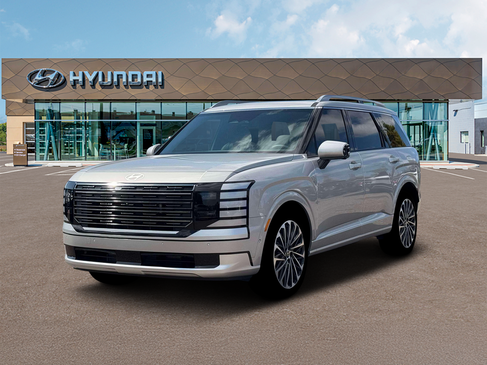 Photo view of 2026 Hyundai Palisade Hybrid in Silver