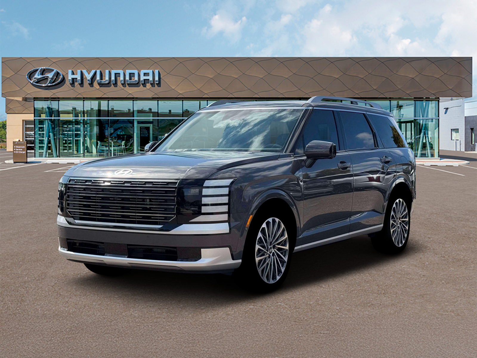 Photo view of 2026 Hyundai Palisade Hybrid in Gray