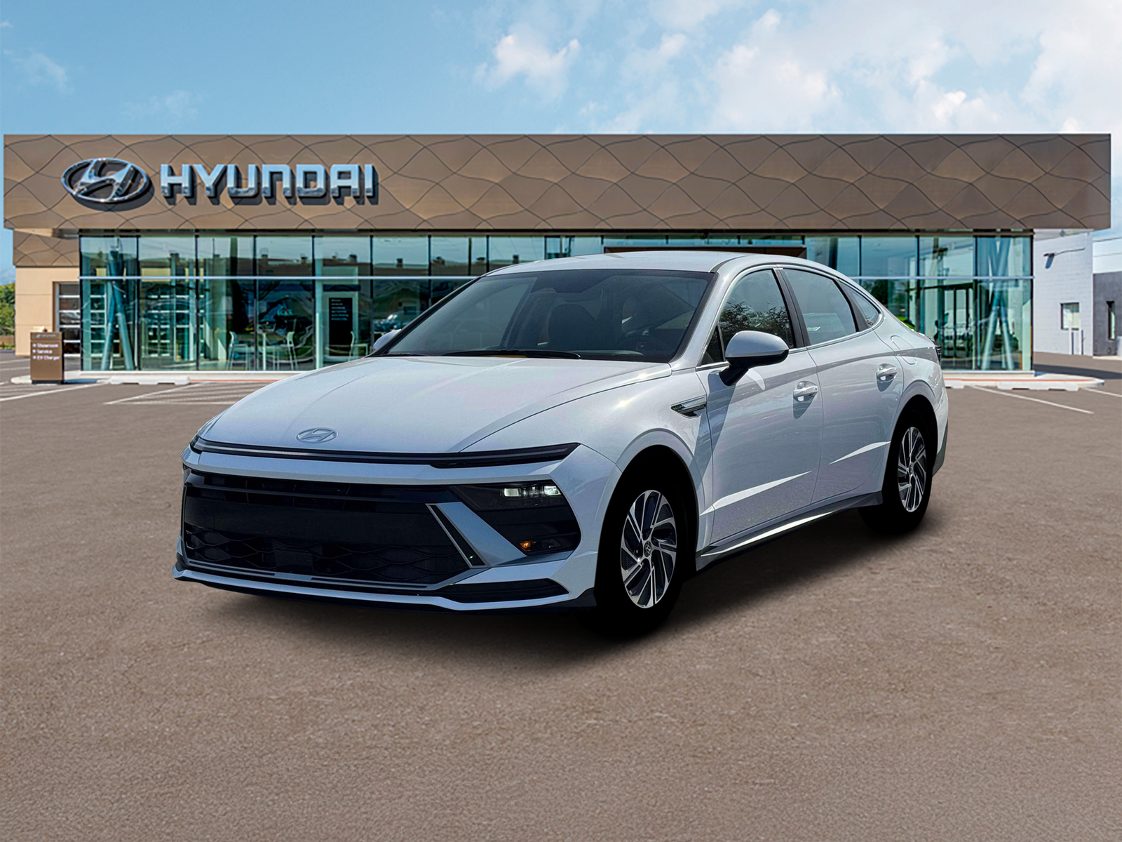 Photo view of 2026 Hyundai Sonata Hybrid in White