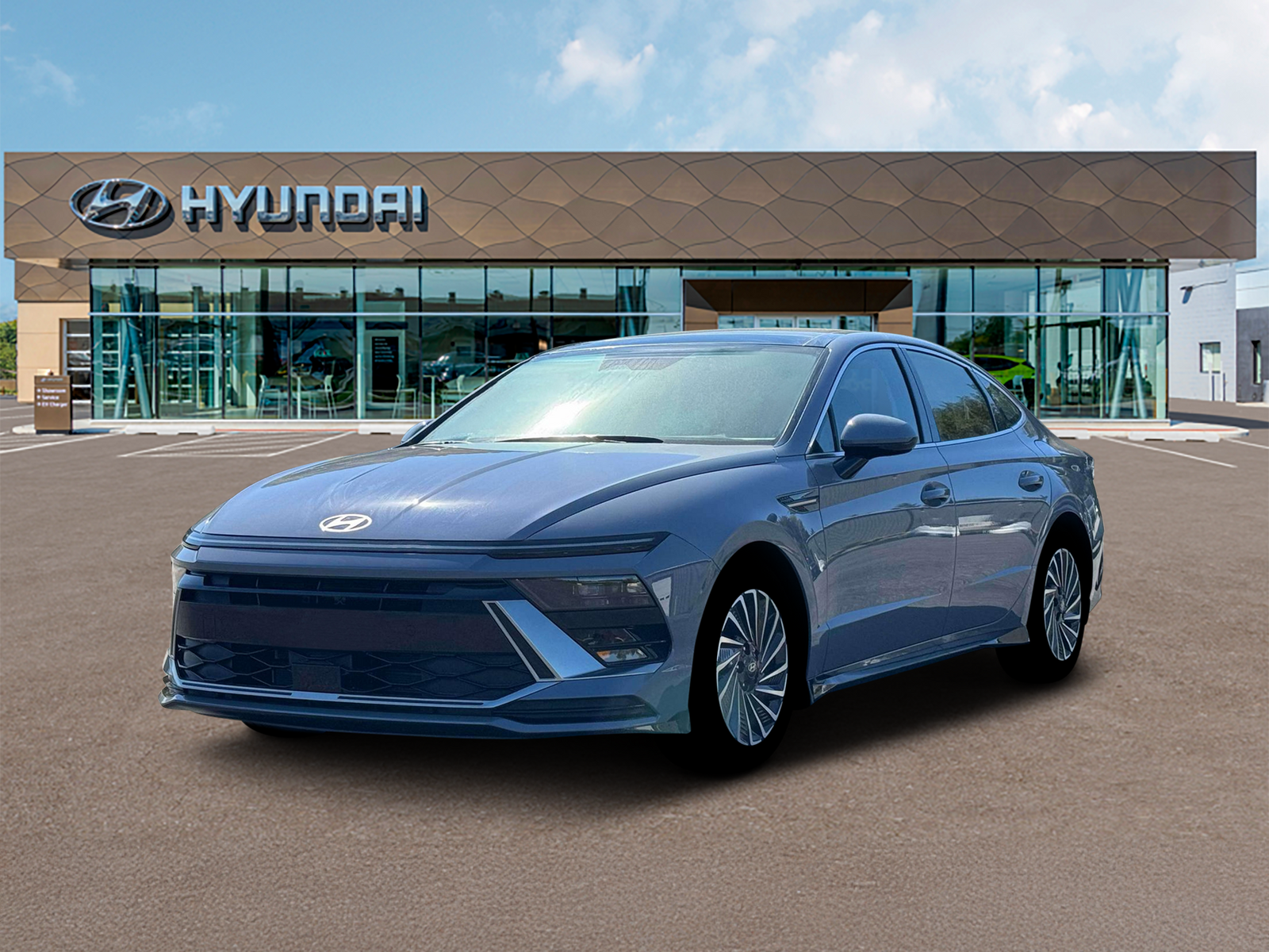 Photo view of 2026 Hyundai Sonata Hybrid in Blue