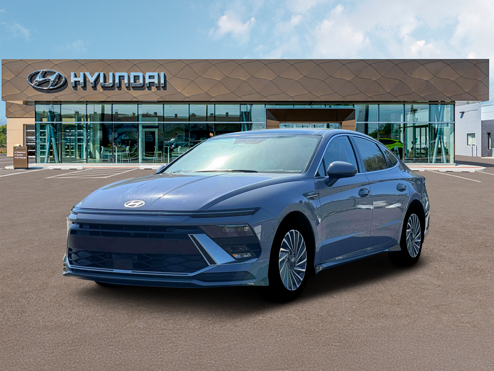 Photo view of 2026 Hyundai Sonata Hybrid in Blue