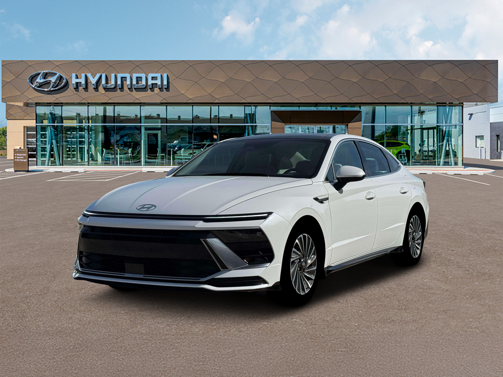 Photo view of 2026 Hyundai Sonata Hybrid in White