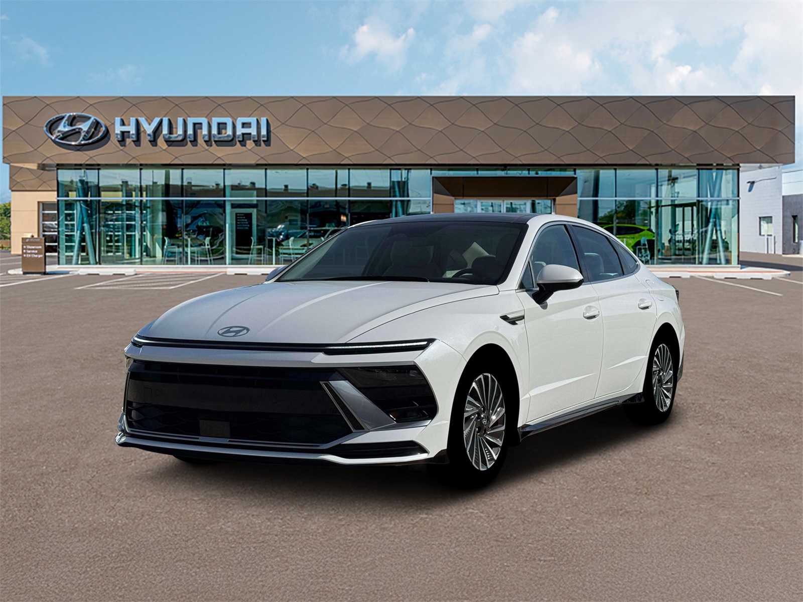 Photo view of 2026 Hyundai Sonata Hybrid in White