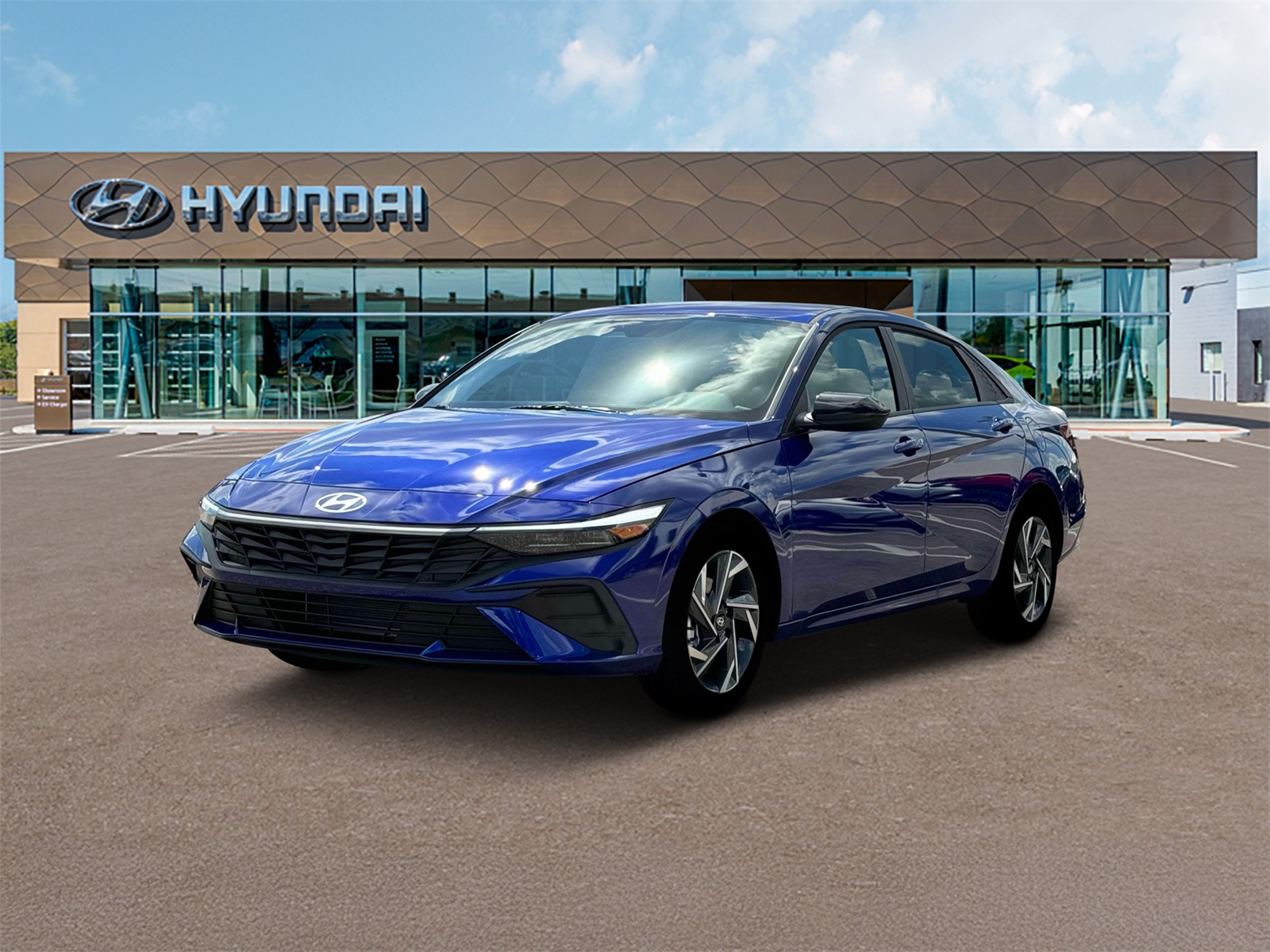 Photo view of 2025 Hyundai Elantra in Blue
