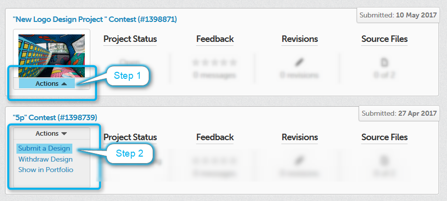 When to link design submissions