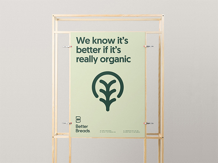 Organic Green Poster Design by Mr.Mockup