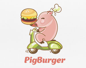 Pig Logo Design by Fes